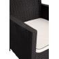 2 Sillones adriatico, polipropileno marrón chocolate, cojín beige - 2 unidades