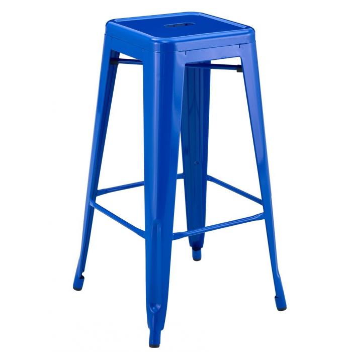 5 Taburetes tol ek limited, acero, azul - 5 unidades