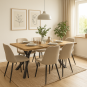Mesa olite 180rt, metal, madera, 180 x 90 cms
