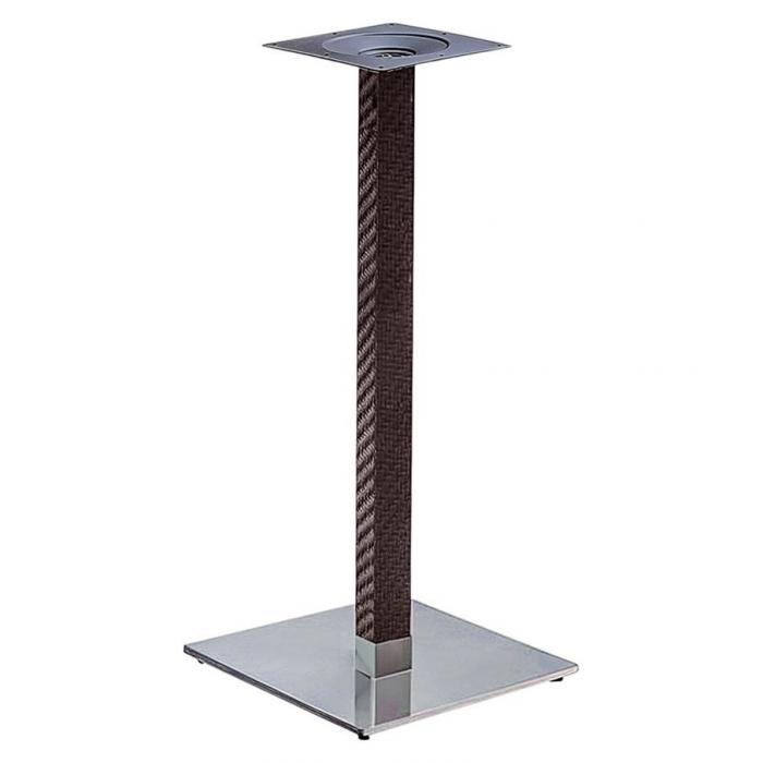 2 Bases de mesa olby 110, alta, columna revestida, base de acero de 8 mm. 45 x 45 cm, altura 110 cms - 2 unidades