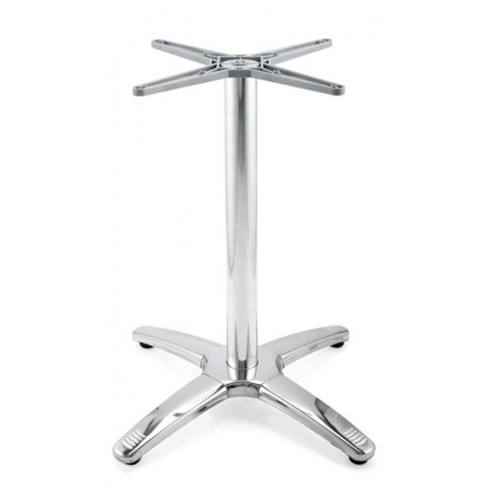 2 Bases de mesa roma new, 4 brazos, inoxidable y aluminio - 2 unidades