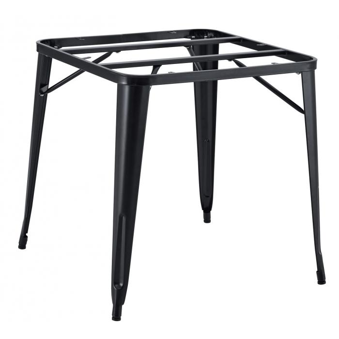 2 Bases de mesa tol ek, acero, negra, para tapa de 80 x 80 cms - 2 unidades