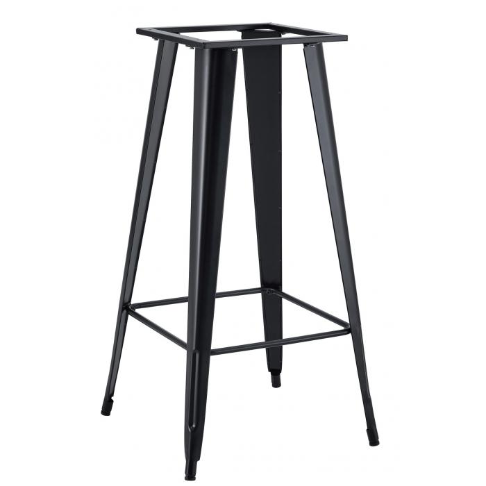 2 Bases de mesa tol ek, alta, acero, negra, para tapa de 60 x 60 cms - 2 unidades