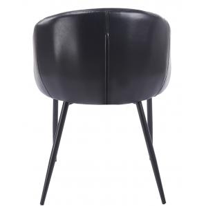 2 Sillones pelayo, metal, similpiel vintage negra - 2 unidades