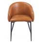 2 Sillones pelayo, metal, similpiel vintage marrón - 2 unidades
