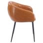 2 Sillones pelayo, metal, similpiel vintage marrón - 2 unidades