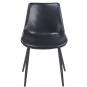 4 Sillas madrigal, metal, similpiel vintage negra - 4 unidades