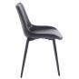 4 Sillas madrigal, metal, similpiel vintage negra - 4 unidades