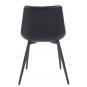 4 Sillas madrigal, metal, similpiel vintage negra - 4 unidades