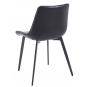 4 Sillas madrigal, metal, similpiel vintage negra - 4 unidades
