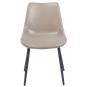 4 Sillas madrigal, metal, similpiel vintage gris - 4 unidades