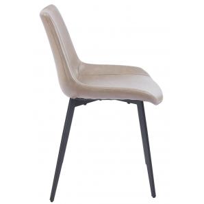 4 Sillas madrigal, metal, similpiel vintage gris - 4 unidades
