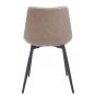 4 Sillas madrigal, metal, similpiel vintage gris - 4 unidades