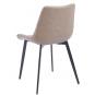 4 Sillas madrigal, metal, similpiel vintage gris - 4 unidades