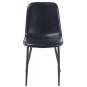 4 Sillas peñafiel, metal, similpiel vintage negra - 4 unidades
