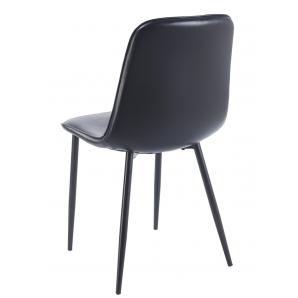 4 Sillas peñafiel, metal, similpiel vintage negra - 4 unidades