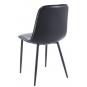 4 Sillas peñafiel, metal, similpiel vintage negra - 4 unidades