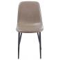 4 Sillas peñafiel, metal, similpiel vintage gris - 4 unidades