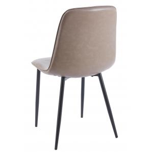 4 Sillas peñafiel, metal, similpiel vintage gris - 4 unidades
