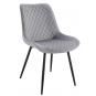 4 Sillas felicia, metal, tapizado velvet gris claro - 4 unidades