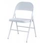 6 Sillas toscana, plegable, metal, blanca - 6 unidades