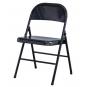 6 Sillas toscana, plegable, metal, negra - 6 unidades