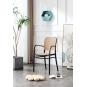 4 Sillones funchal 97, apilable, polipropileno negro y beige - 4 unidades