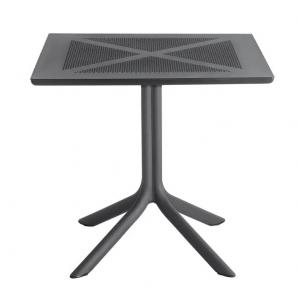 Mesa jávea 97, polipropileno negro, 80 x 80 cms