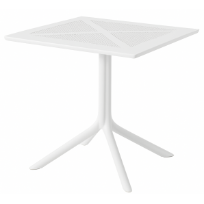 Mesa jávea 97, polipropileno blanco, 80 x 80 cms