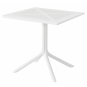 Mesa jávea 97, polipropileno blanco, 80 x 80 cms