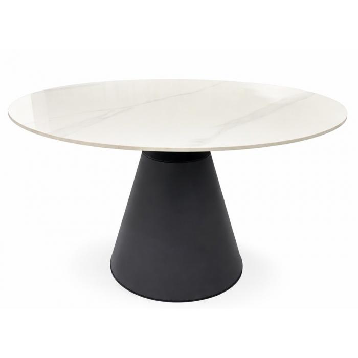 Mesa naida, metal, tapa de cerámica, 120 cms de diámetro