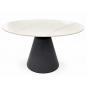 Mesa naida, metal, tapa de cerámica, 120 cms de diámetro