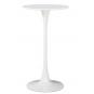 Mesa alta tul ( su ), metal, blanca, tapa blanca de 60 cms de diámetro