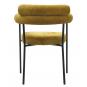 4 Sillones cervantes, metal, tapizado tejido bouclé amarillo - 4 unidades