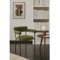 4 Sillones cervantes, metal, tapizado tejido bouclé verde oscuro - 4 unidades
