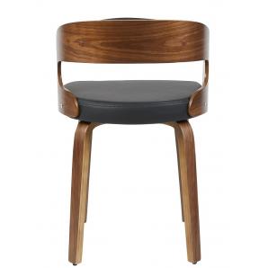 2 Sillones loarre, fijo, madera, similpiel negra - 2 unidades