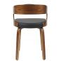 2 Sillones loarre, fijo, madera, similpiel negra - 2 unidades