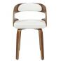 2 Sillones loarre, fijo, madera, similpiel blanca - 2 unidades