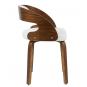 2 Sillones loarre, fijo, madera, similpiel blanca - 2 unidades
