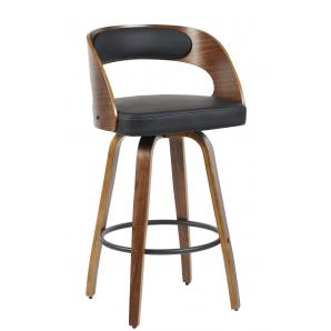 2 Taburetes loarre, madera, similpiel negra - 2 unidades