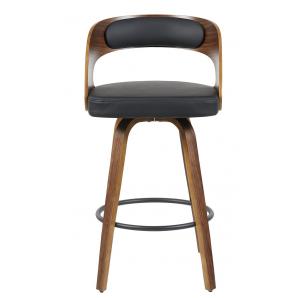 2 Taburetes loarre, madera, similpiel negra - 2 unidades