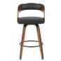 2 Taburetes loarre, madera, similpiel negra - 2 unidades