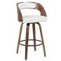 2 Taburetes loarre, madera, similpiel blanca - 2 unidades