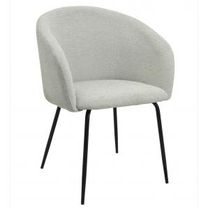 2 Sillones lauren, metal, tapizado tejido linen gris claro - 2 unidades