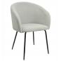 2 Sillones lauren, metal, tapizado tejido linen gris claro - 2 unidades