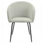 2 Sillones lauren, metal, tapizado tejido linen gris claro - 2 unidades