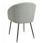 2 Sillones lauren, metal, tapizado tejido linen gris claro - 2 unidades