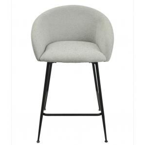 2 Taburetes lauren 60 cms, metal, tapizado tejido linen gris claro - 2 unidades