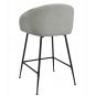 2 Taburetes lauren 60 cms, metal, tapizado tejido linen gris claro - 2 unidades