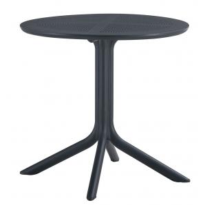 Mesa jávea 97, polipropileno negro, 80 cms de diámetro